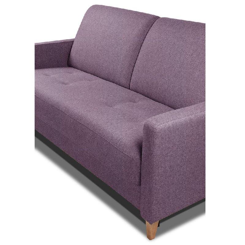 Canapé convertible OGGETTO - Matelas 16 cm - Système Express - Sommier à lattes 160 cm - Velours violet - Fabrication italienne_5