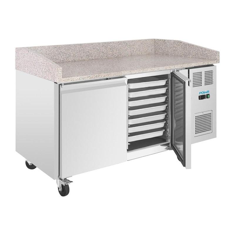 Comptoir à pizza 2 portes avec dessus en granit Série U 428L UA081 Polar_5