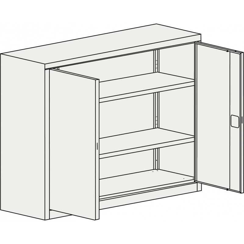 Armoire de bureau à portes battantes - stockage de documents - dimensions variées - certifications GS et TÜV Rheinland_5