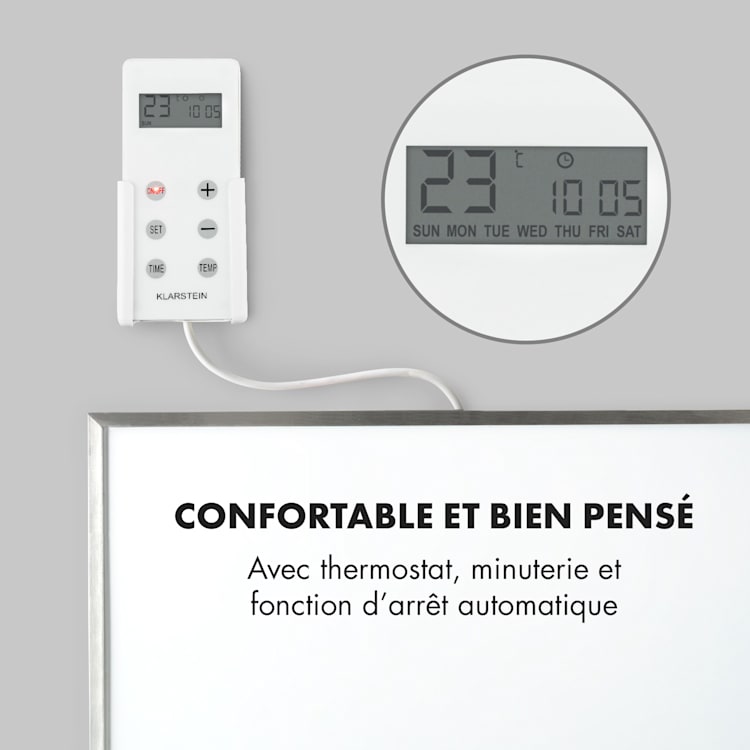 Radiateur infrarouge lointain Wonderwall 60 - 600W, zone d'efficacité 12 m², portée 5 m_5
