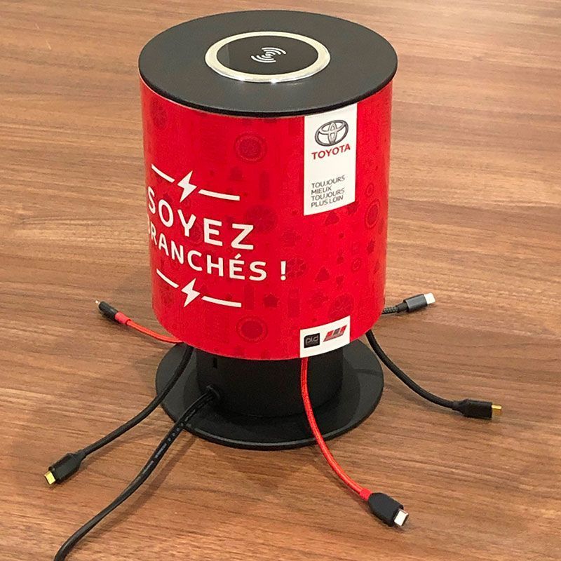 Chargeur universel à induction et câbles sur mesure pour smartphones et tablettes - Welcom - Fabrication française - Inox brossé anti-trace_5