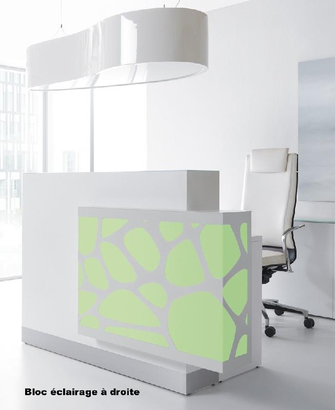 Borne d'accueil Organic avec système d'illumination - MDD - 170, Blanc brillant, A droite_6