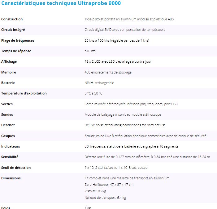 Ultraprobe 9000 - Détecteur de fuite d'air comprimé - UE Systems Europe B.V. - Dimensions 47 x 37 x 17 cm - Fréquence ajustable 20-100 kHz - Logiciel DMS inclus_5