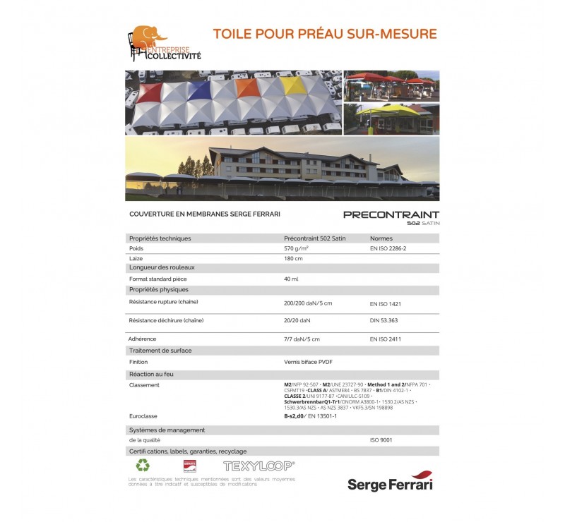 Préau couvert en acier galvanisé à chaud avec toit en toile résistante à la grêle et au vent jusqu'à 130 km/h - Idéal pour parcs publics_5