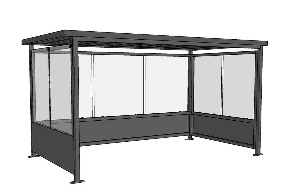 Abri détente à toit plat - Profondeur 2330mm x l4060mm x h2100mm - MIGA - Le temple du mobilier_5