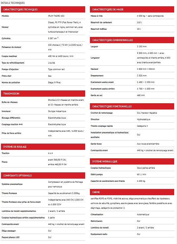 Tagro 102 tracteur agricole - irum - 102 chevaux_5