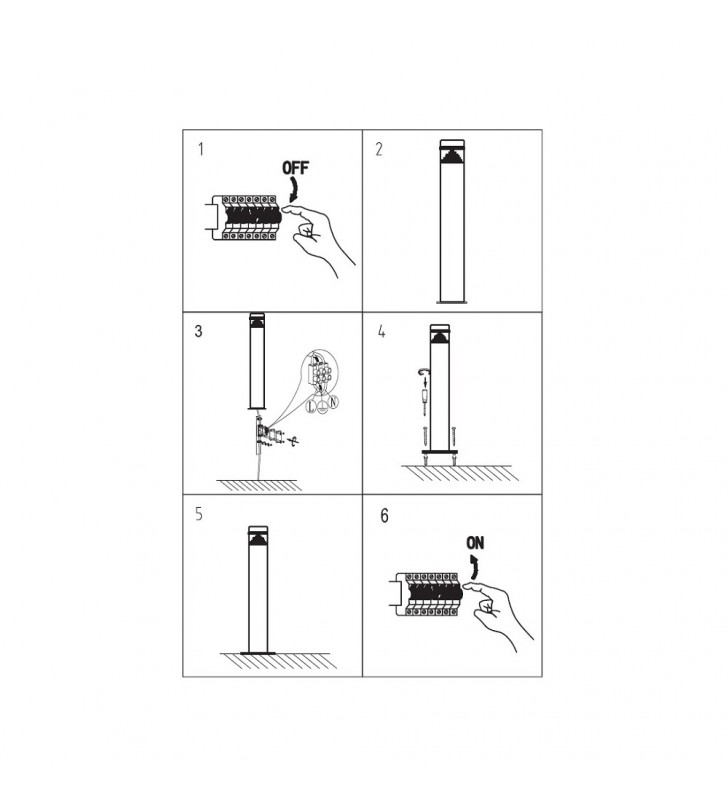 Balise LED circulaire 8W Samsung Chip - 60cm extérieur - IP44 - réf POTORO8_5