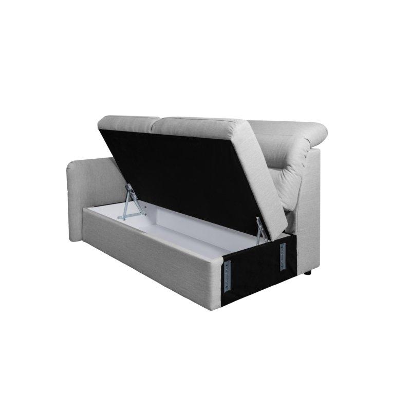Canapé panoramique modulable convertible avec coffre Garden - tissu gris - 331 cm x 256 cm_5