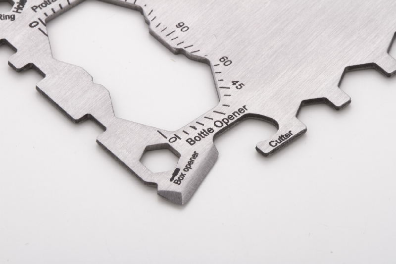 Outil multifonctions en acier inoxydable - Forme carte de crédit - 20 fonctions_5