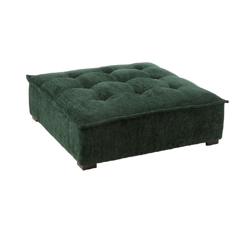 Fauteuil pouf convertible Charlene - Velours côtelé vert foncé - Design scandinave et contemporain_5