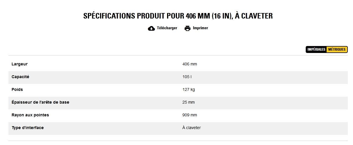 Godet d'excavation à l'arrière de la chargeuse pelleteuse - caterpillar finance france - extra-robuste - 406 mm (16 in), à claveter_5