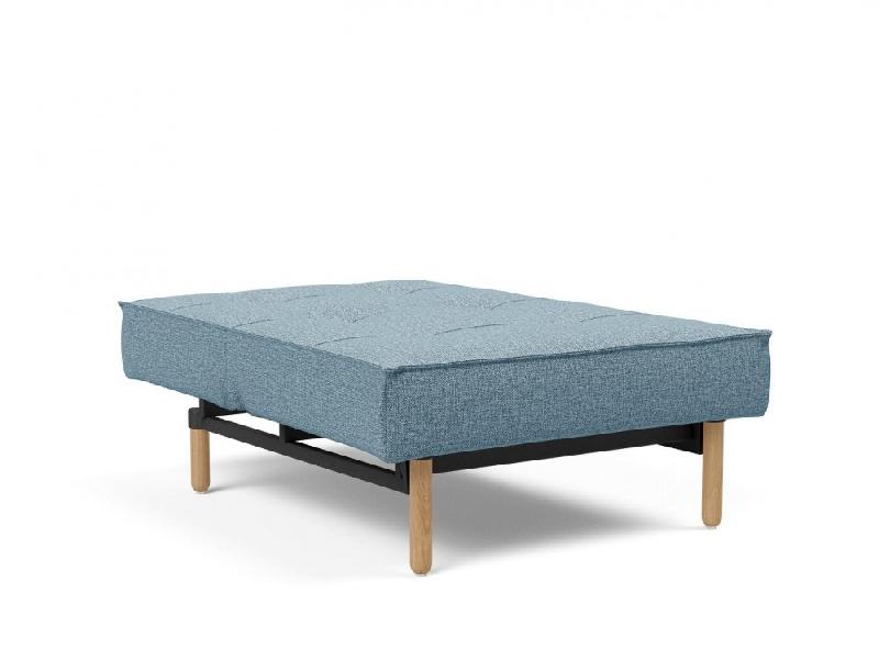 Innovation Living - Fauteuil Splitback Stem Convertible Lit 90x115 cm - Pieds Obus Naturel - Tissu Mixed Dance Light Blue_5