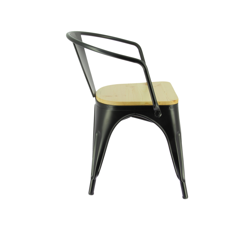 Fauteuil de restaurant métal Austin - NOIR_5