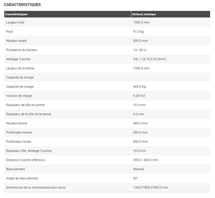 Prm-120-l - godets à basculement manuel - deleks - volume de charge : 0.29 m3_5