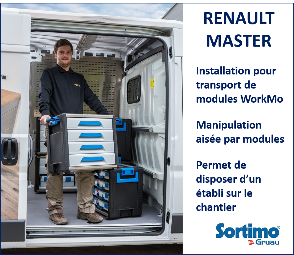 Aménagement modulaire pour fourgon Renault Master