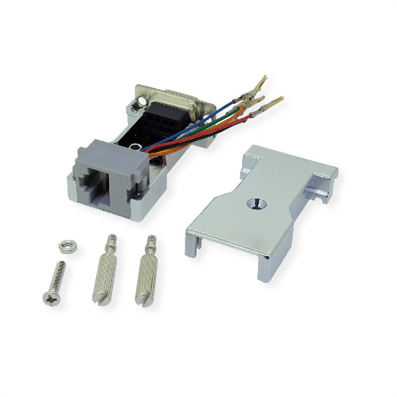 ROLINE Adaptateur DB9 femelle-RJ45 femelle 8P / 8C 8 fils, argent_5