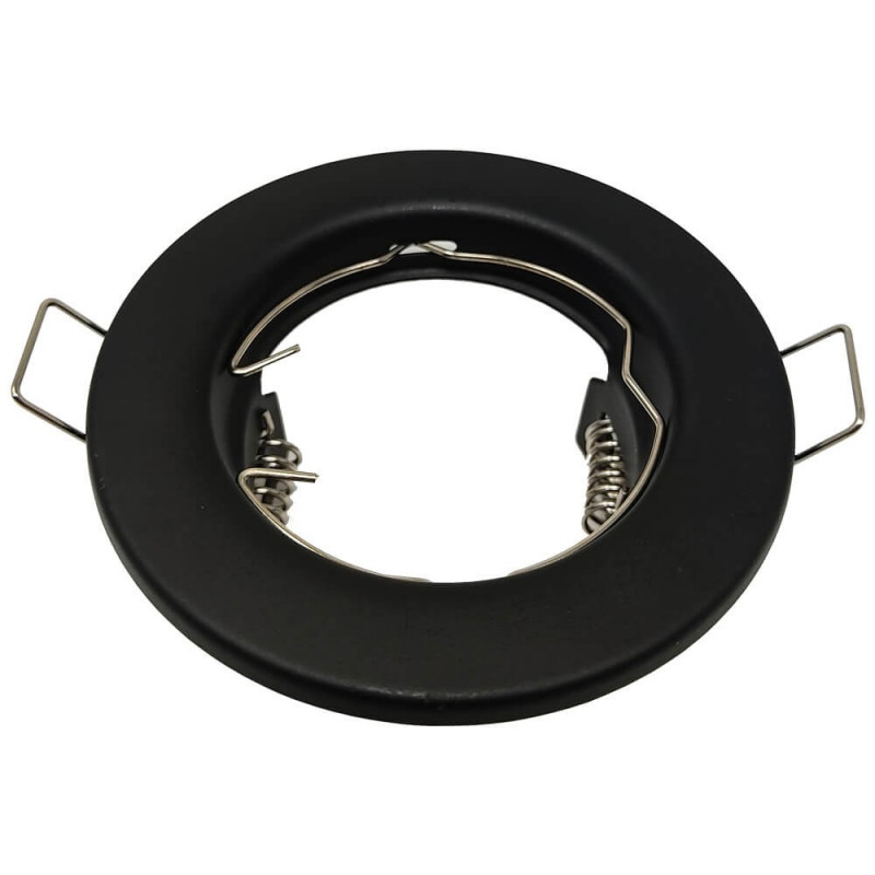 Pack de 2 anneaux d'encastrement ronds fixes blancs - acier laqué pour LED GU10 - réf ANOFB_5