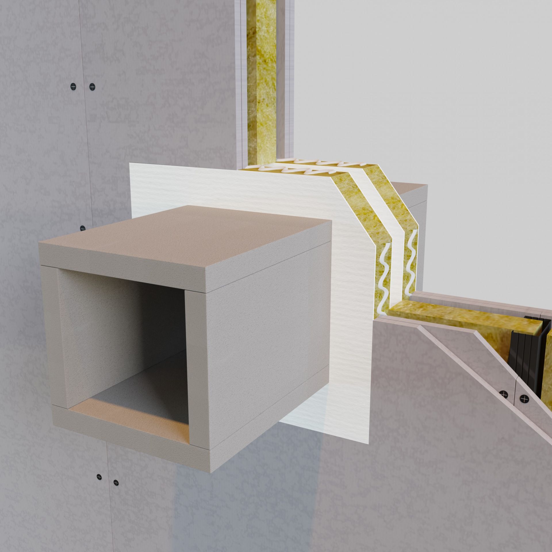 Panneau coupe-feu pour passages technologiques au mur