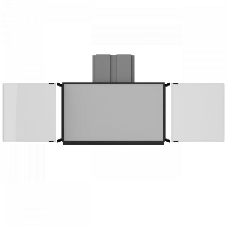 Support écran BalanceBox 650 + cadre Winx 4b avec 2 volets blancs 86''_5