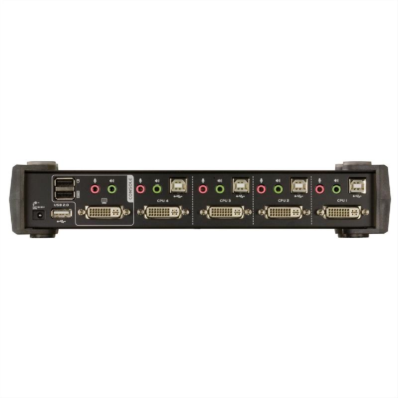 Aten cs1764a switch kvm dvi, usb, audio, hub usb, 4 ports_5