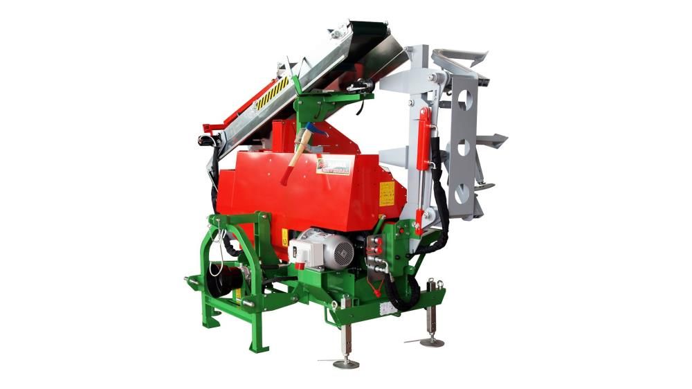 Combiné à bois avec protection de sécurité coulissante intégrée