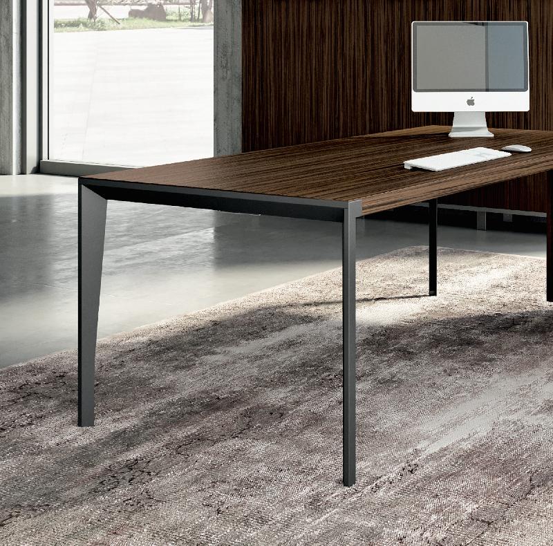 Bureau d'angle X9 finition ébénisterie- Officity - 192, Droite, Orme gris_0