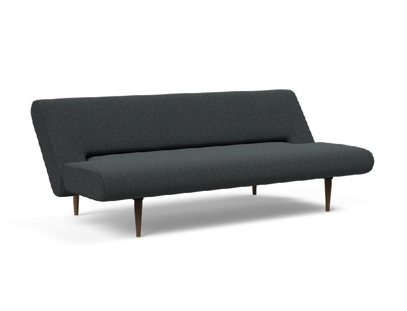 Canapé lit design Innovation Living UNFURL convertible 200x120 cm - Tissu bouclé Black Raven_5