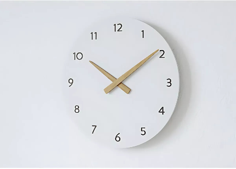 Horloge murale bois blanc_5
