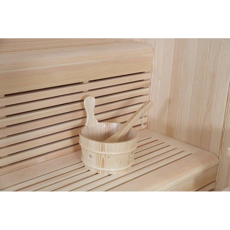 SAUNA D'ANGLE BOREAL® BALTIK 180 - 5 PLACES - 180X180X210 CM_5