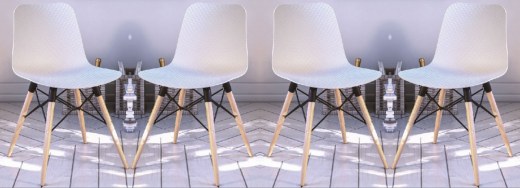 Lot de 4 chaises d'accueil NUT - Pieds bois naturel - Référence 8080 SR M_5