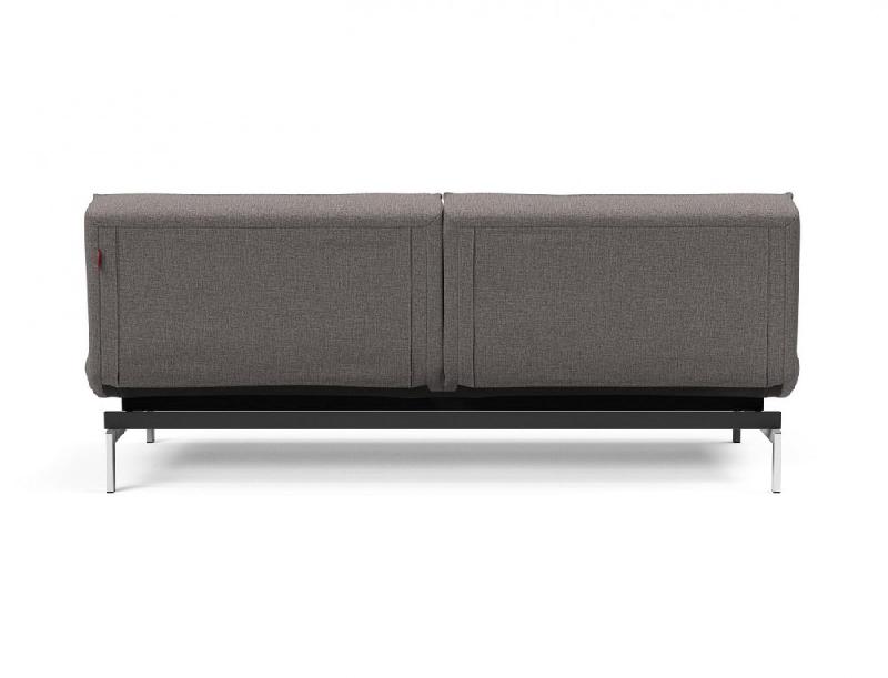 Canapé-lit convertible Innovation Living Splitback Chrome - Couchage 115x210 cm - Tissu Mixed Dance Grey_5