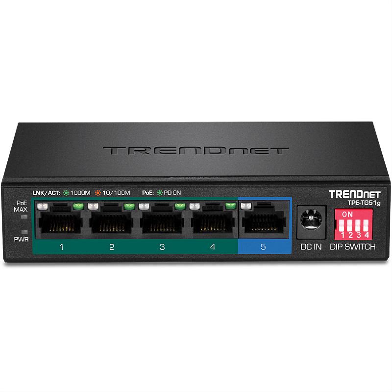 TRENDnet TPE-TG51G Switch PoE+ Gigabit à 5 ports_5