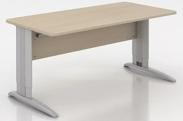 Bureau individuel réglable en hauteur avec goulotte passe-câbles So Enix_5
