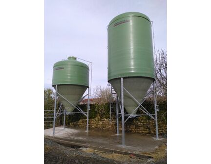 Silo d'aliment d'élevage à cône axial translucide - Capacité 9 et 22m3 - Ø2325 - Star_5