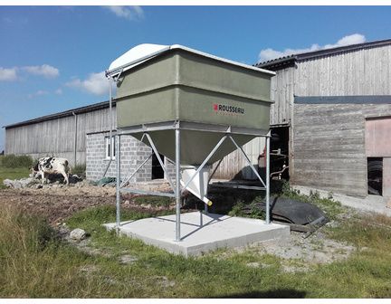 Trémie rectangulaire pour le stockage d'aliment d'élevage - Chargement au godet - Capacité entre 6 et 12m3_5