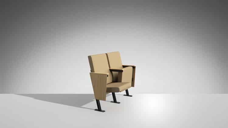 Fauteuil de conférence design et flexible avec tablette écritoire - Divina - configurable sur sols plats et gradins_6