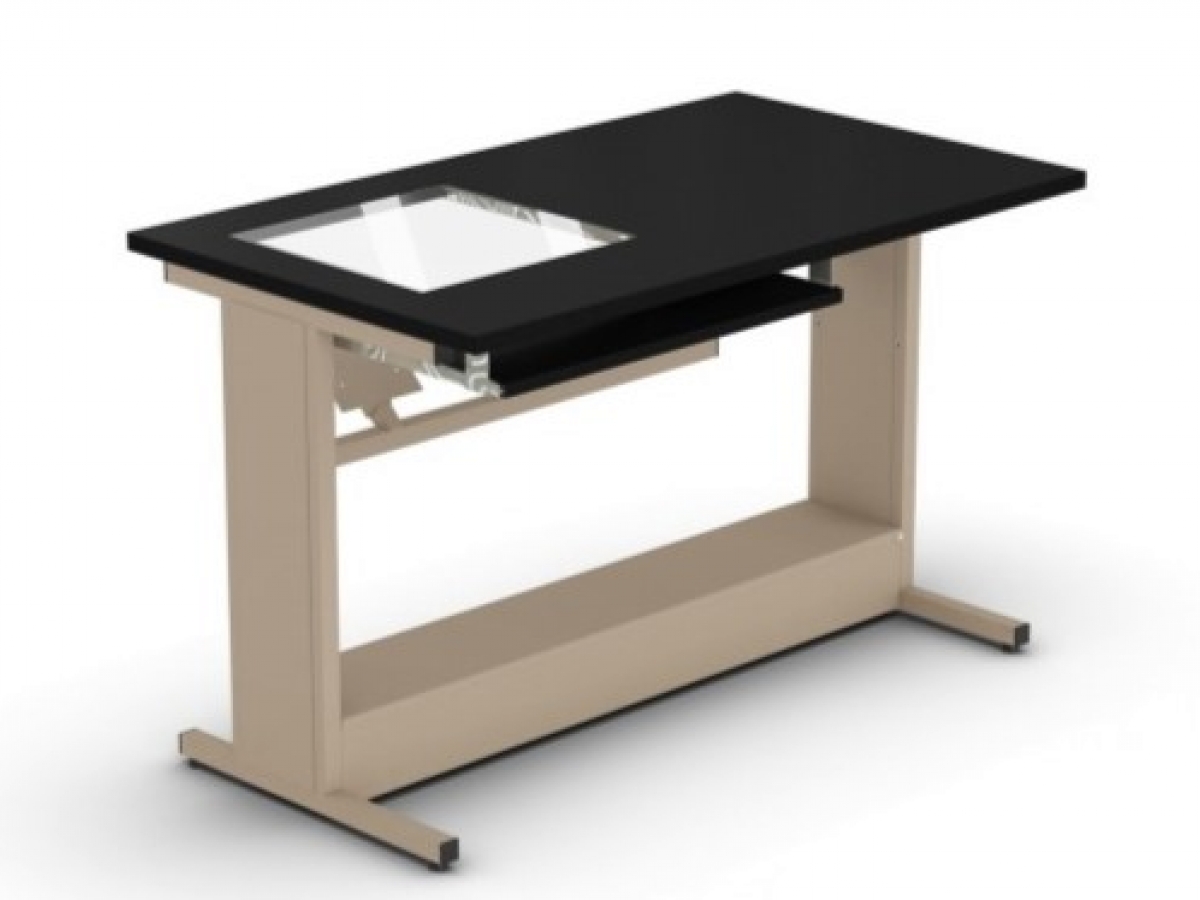 Table informatique DATA avec écran sous vitre - Fabrication française - Pour salles de formation, lycées et magasins_5