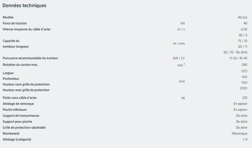 40 eco - treuil forestier - uniforest - force de traction 40 kn_5