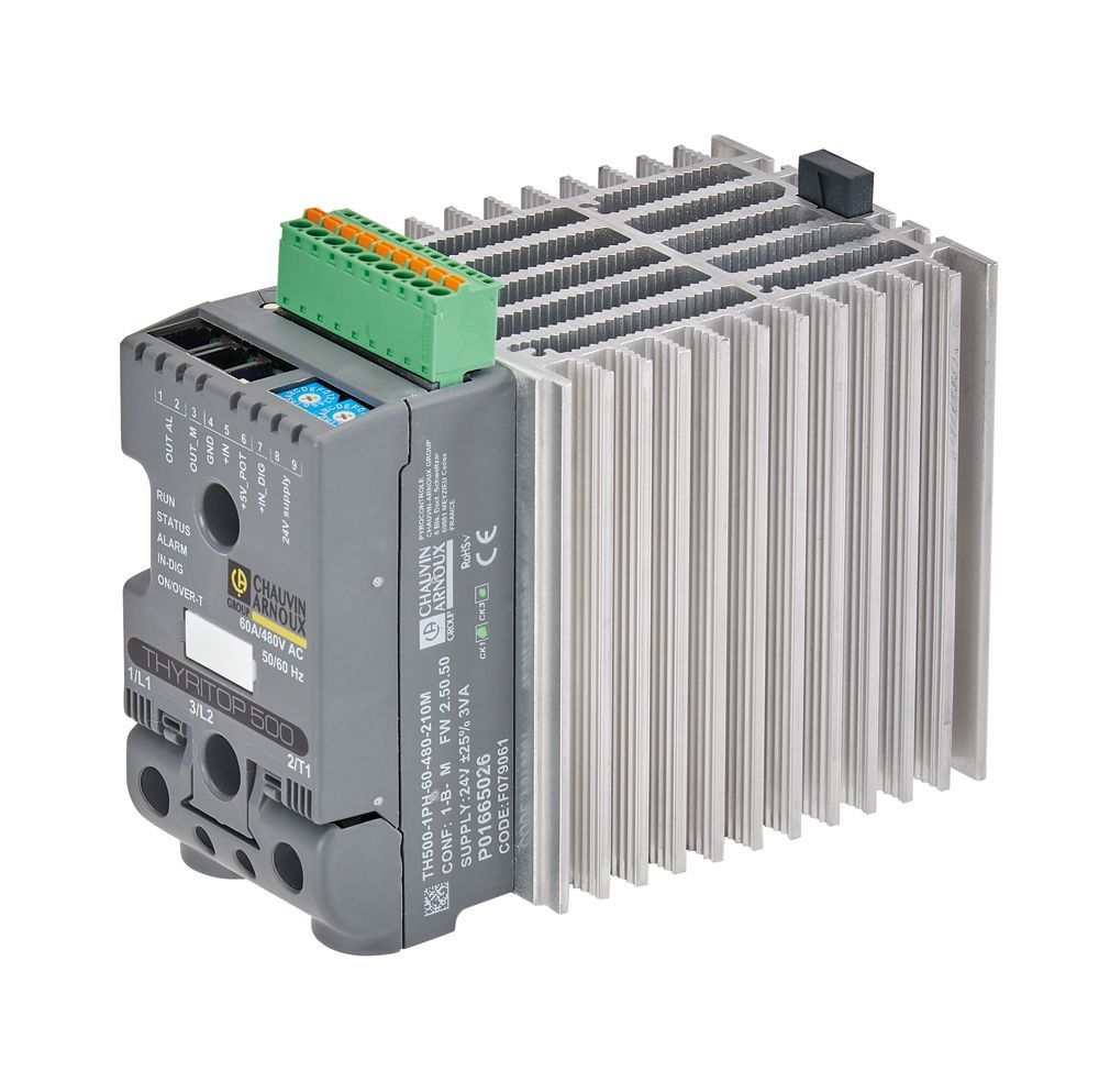 Régulateur de puissance THYRITOP 500 CA Pyrocontrole - Configurable 0-10 V, 0/4-20 mA, pour procédés de chauffage électriques industriels_5