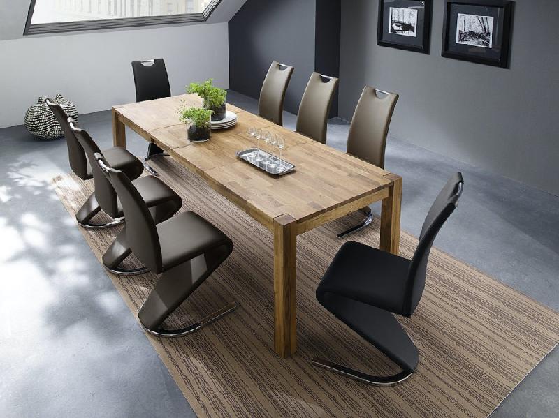 Lot de 2 chaises ALBI - tissu noir - piètement tube chrome - design chic et moderne_5