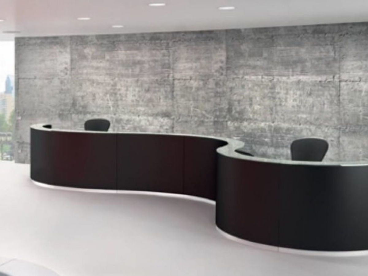 Banque d'accueil modulaire personnalisable - BENGENTILE avec options LED et PMR_5