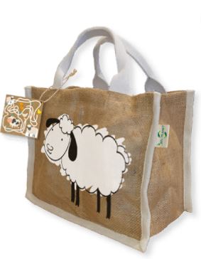 Sac réutilisable en fibre de jute naturel - sans lamination - avec poignées en coton biologique_5