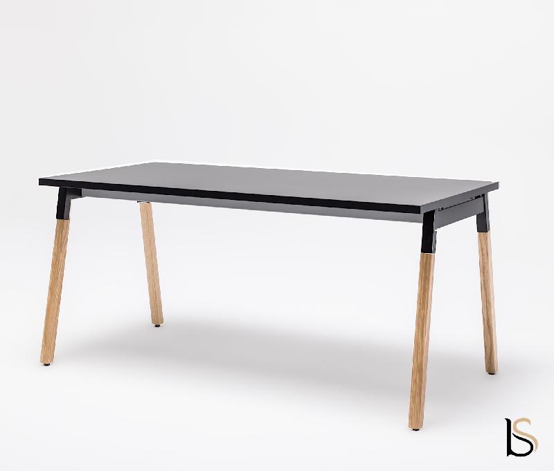 Bureau individuel Ogi Wood - MDD - Anthracite, 160 x 80 cm, Oui_6