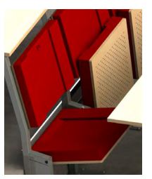Fauteuil   d'amphithéâtre  à piétement latéral métallique avec Assise relevable - EUCLIDE_5