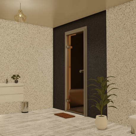 Ensemble pour cabine hammam avec accessoires prêts à installer et mortier d’imperméabilisation