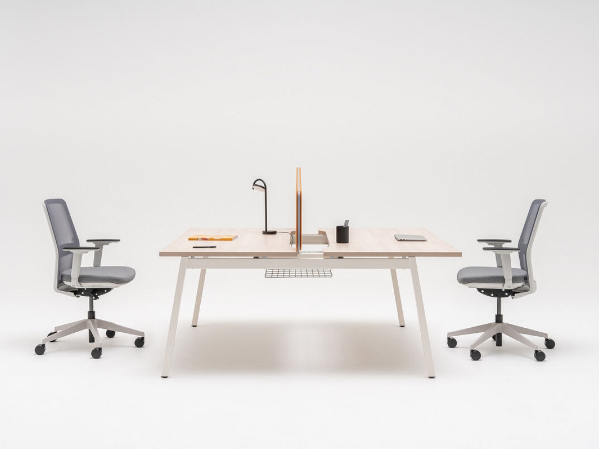 Bureau bench administratif simple et double - OGI B - Design scandinave et ergonomique_5