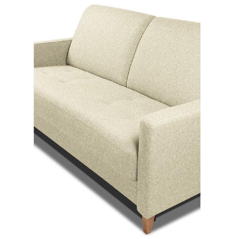 Canapé convertible OGGETTO - Matelas 16 cm - Système express - Sommier à lattes - 160 cm - RENATONISI - Polyuréthane écru_5