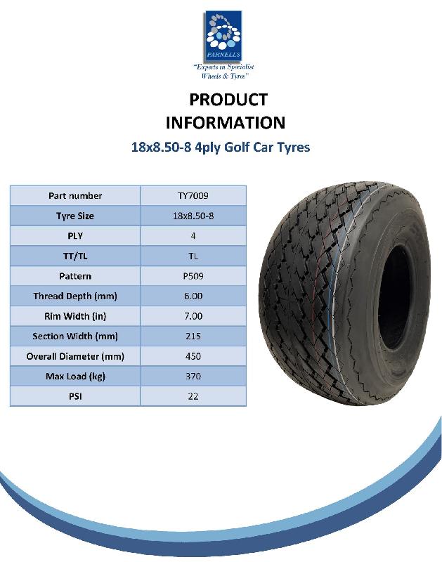 18x8.50-8 4ply, wheel  tyre, Golf cart / Buggy wheel, tire on rim - Wanda P509,_5