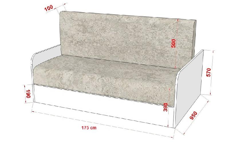 Armoire lit escamotable Dynamo Sofa - Canapé accoudoirs blanc mat et microfibre gris - Couchage 160x200 cm_5
