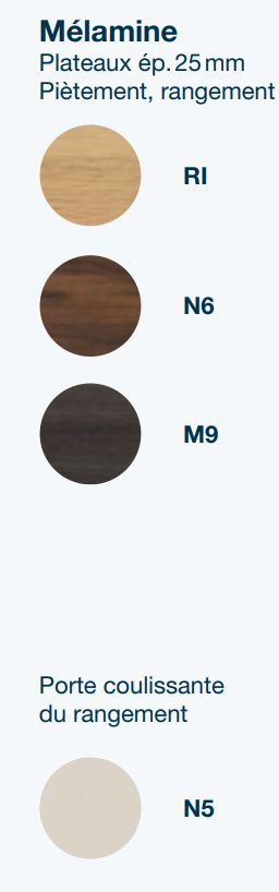 Bureau de direction - MOKA - pieds panneaux avec entretoise - fabriqué en France - surface antibactérienne_5